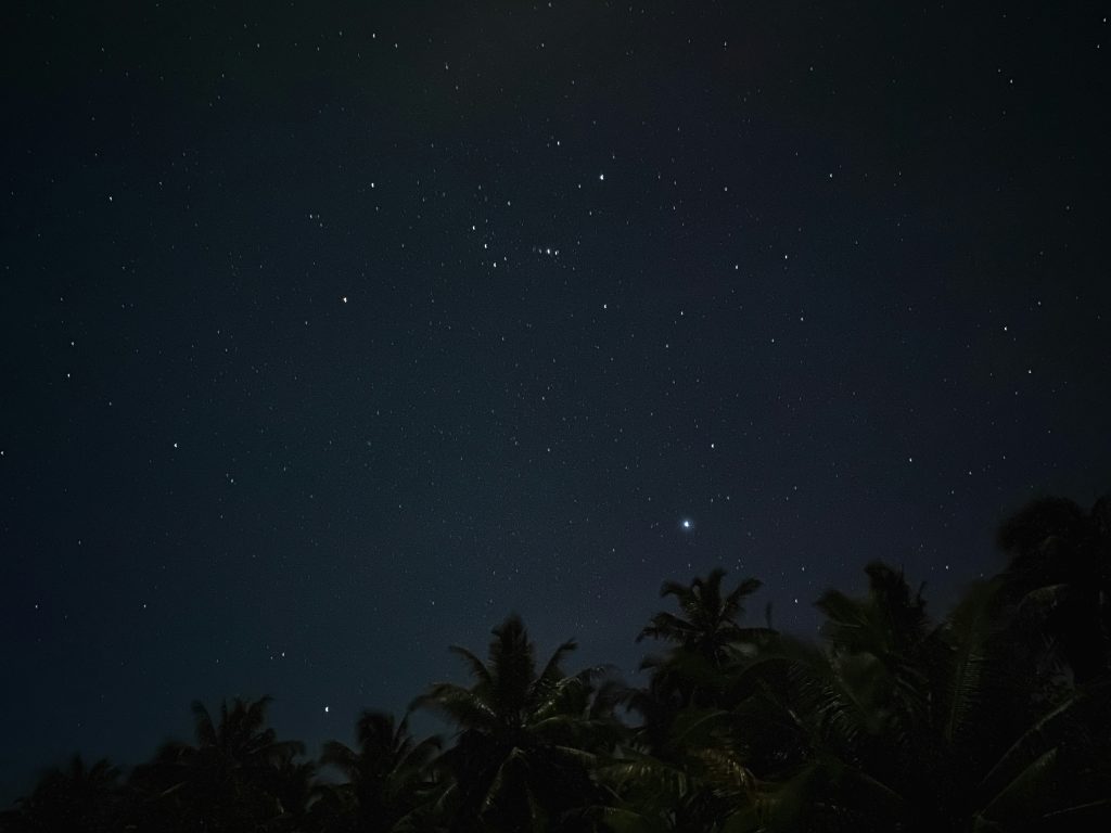 A starry night sky